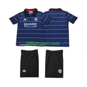 Billige Fotballdrakter Manchester United 1999 2000 Barn Retro Bortedraktsett Kortermet